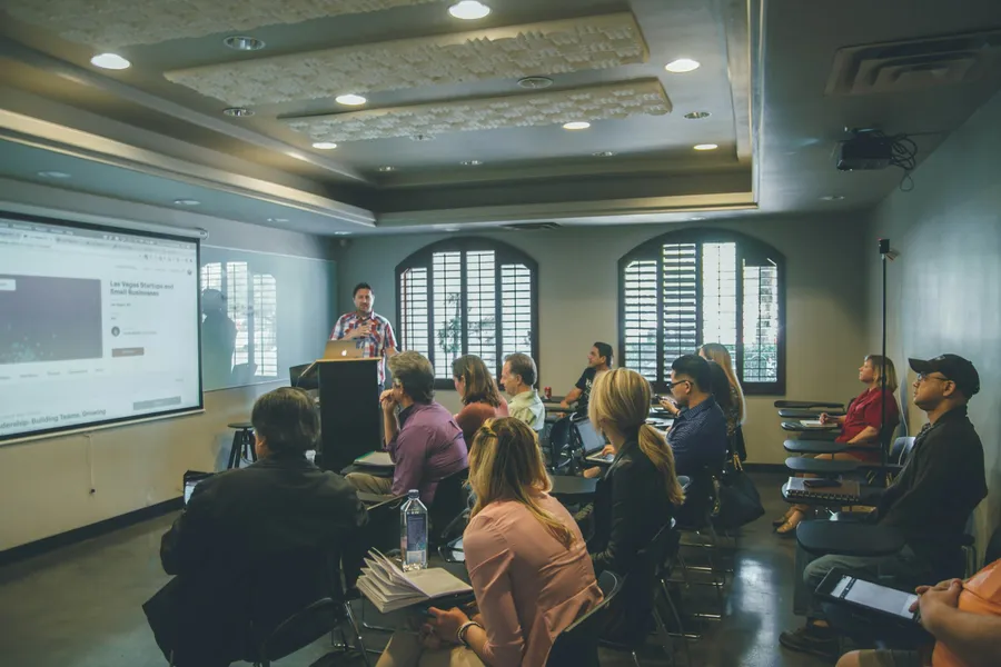 Participants listening during a seminar